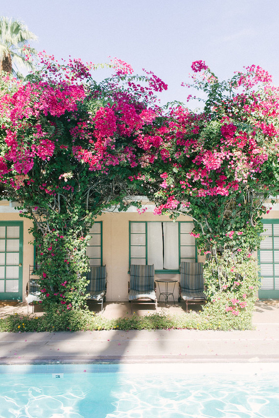Bougainvillea wedding at Casa Cody in Palm Springs