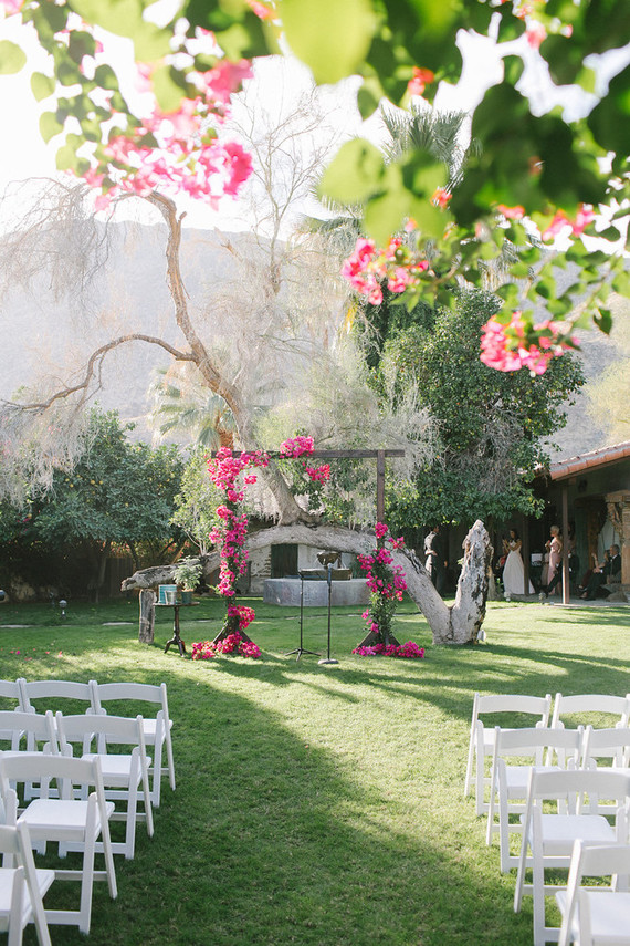 Bougainvillea wedding at Casa Cody in Palm Springs