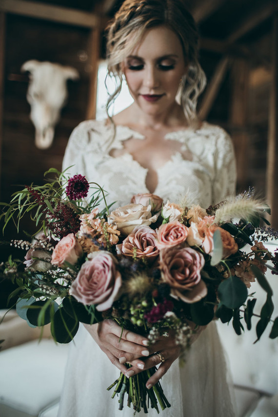 Rustic moody farm wedding inspiration in Bozeman, Montana