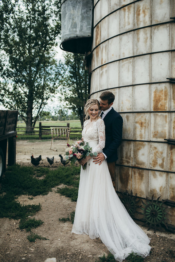 Rustic moody farm wedding inspiration in Bozeman, Montana