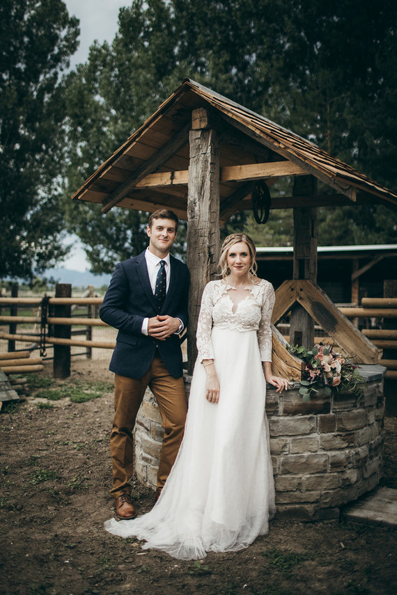 Rustic moody farm wedding inspiration in Bozeman, Montana