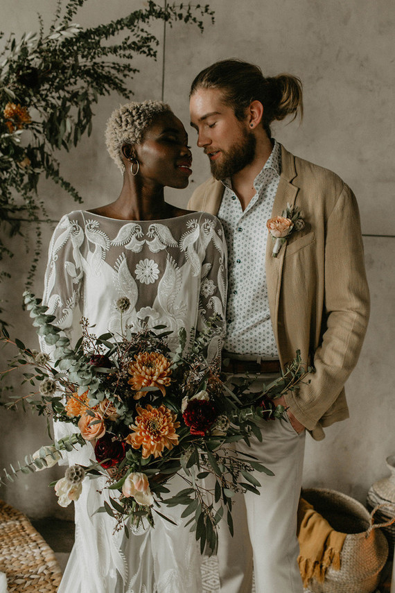 African goddess chic bridal style
