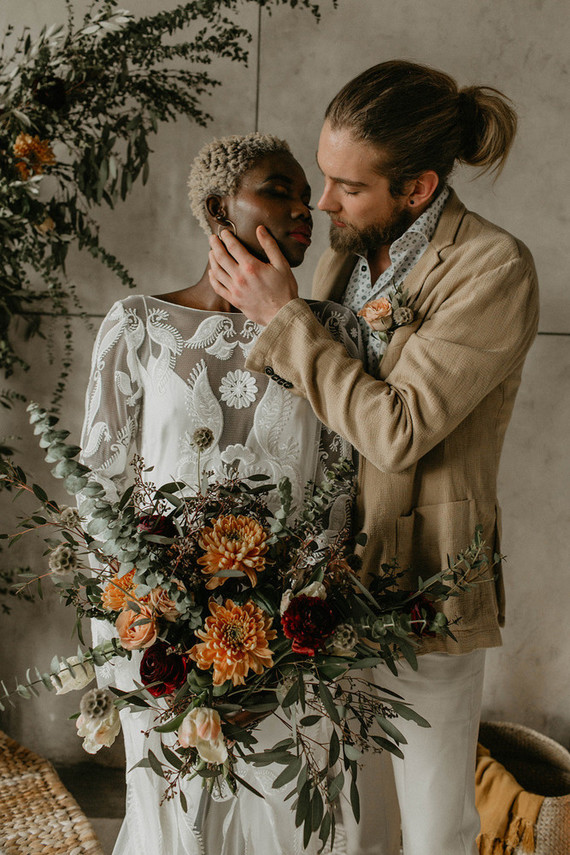 African goddess chic bridal style
