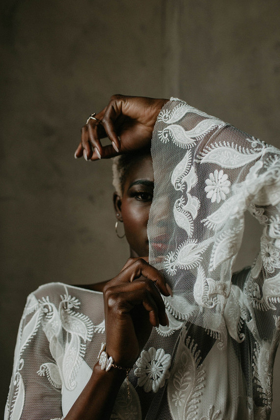 African goddess chic bridal style