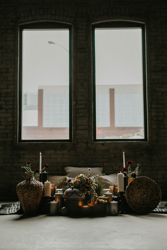 Industrial elopement inspired by African textiles in Edmonton