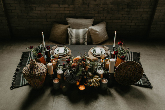 Industrial elopement inspired by African textiles in Edmonton