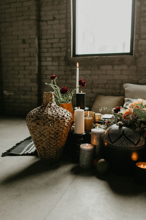 Industrial elopement inspired by African textiles in Edmonton