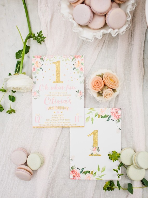 Floral first birthday Korean Dol in downtown LA