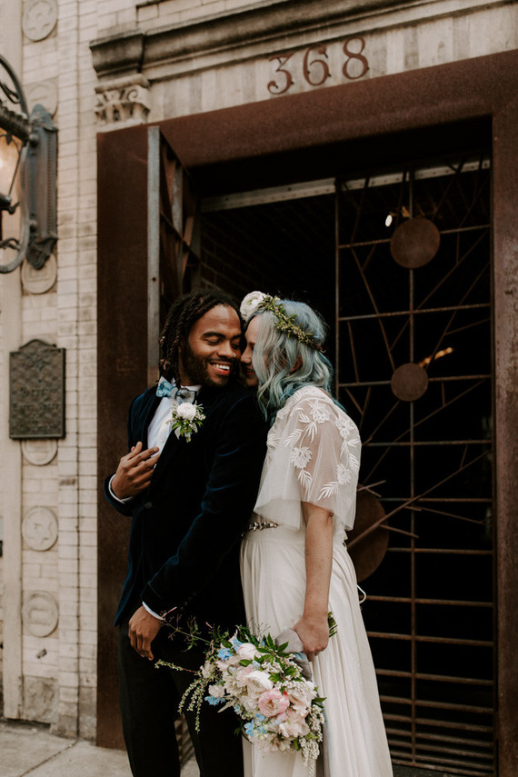Whimsical indie wedding in Brooklyn at Diety