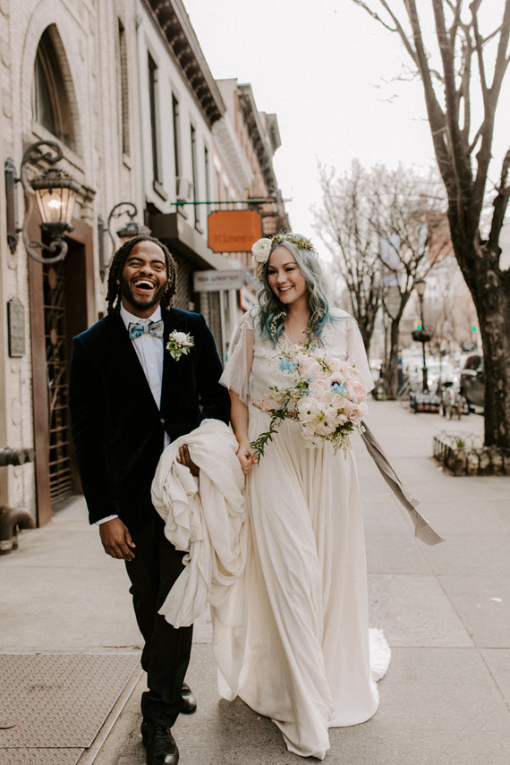 Whimsical indie wedding in Brooklyn at Diety