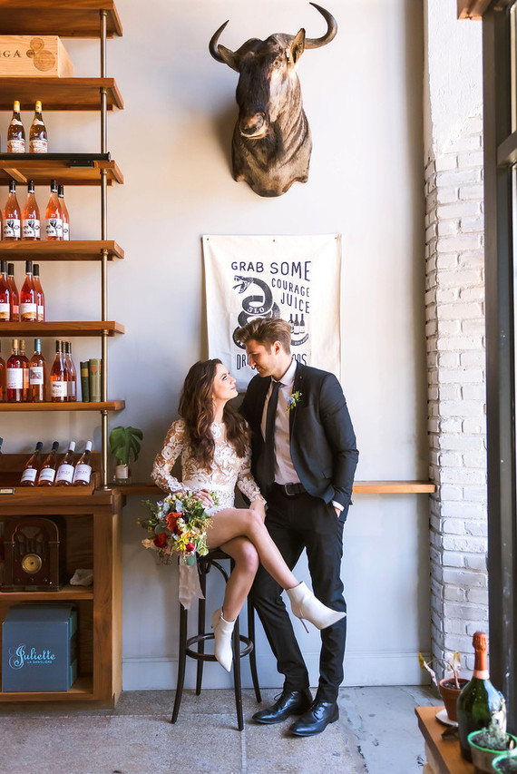 Stylish Detroit engagement photos