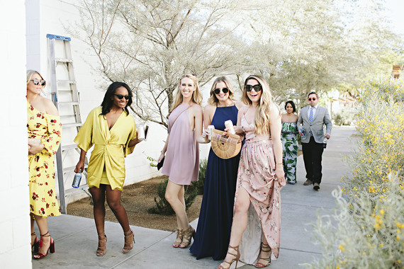 Colorful modern Palm Springs wedding at the Ace Hotel