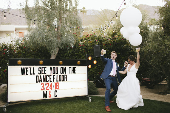 Colorful modern Palm Springs wedding at the Ace Hotel