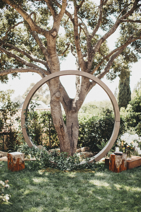 Intimate, elegant backyard wedding in Santa Barbara