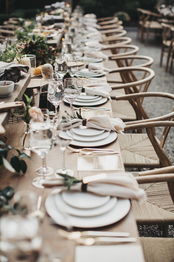 Intimate, elegant backyard wedding in Santa Barbara