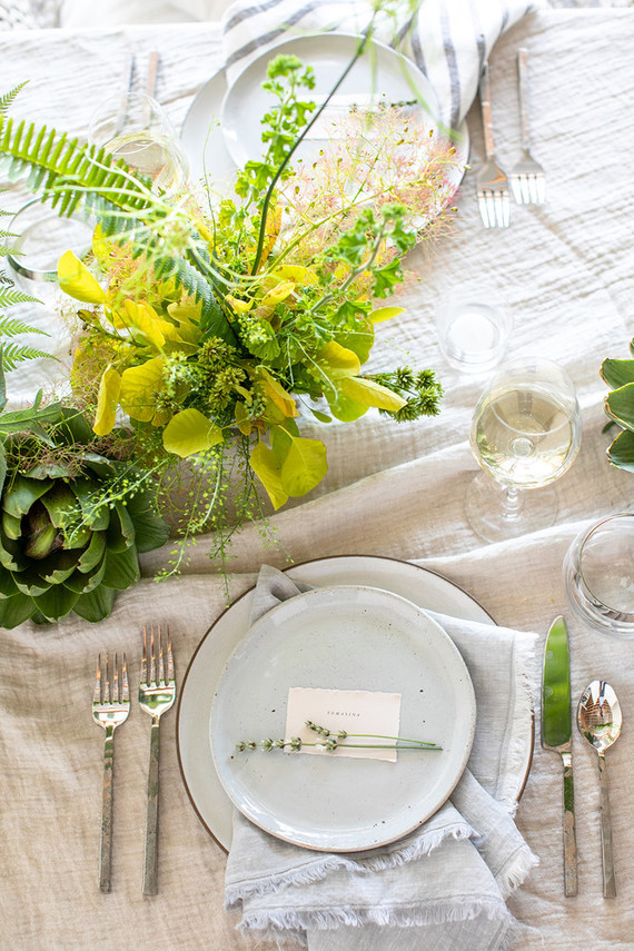 Garden inspired dinner party