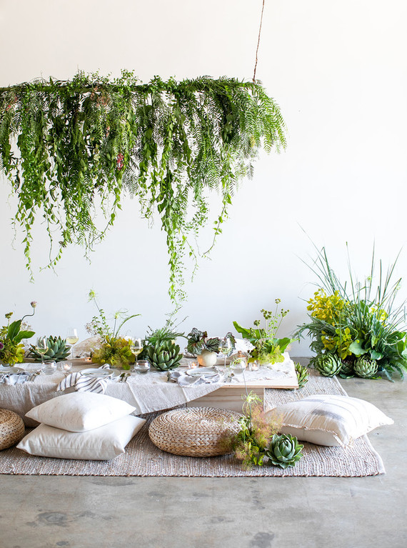 Garden inspired dinner party