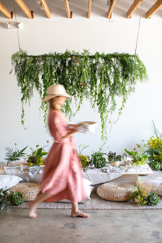 Garden inspired dinner party