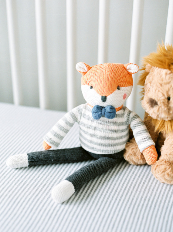 Classic modern boy's nursery and newborn photos in Virginia