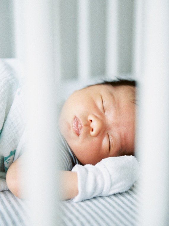 Classic modern boy's nursery and newborn photos in Virginia