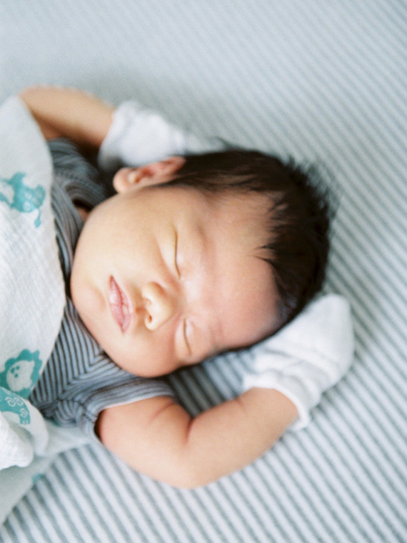 Classic modern boy's nursery and newborn photos in Virginia