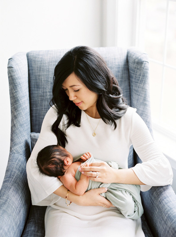 Classic modern boy's nursery and newborn photos in Virginia