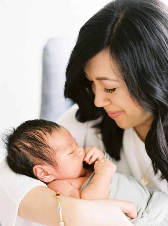 Classic modern boy's nursery and newborn photos in Virginia