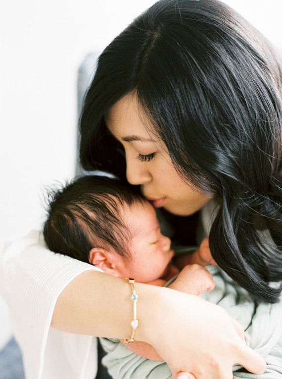 Classic modern boy's nursery and newborn photos in Virginia