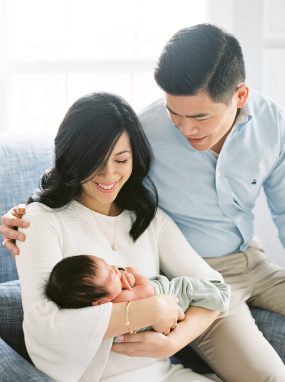 Classic modern boy's nursery and newborn photos in Virginia