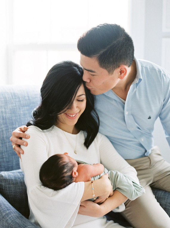 Classic modern boy's nursery and newborn photos in Virginia