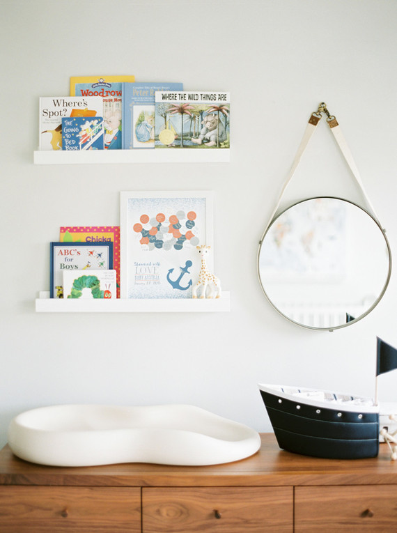 Classic modern boy's nursery and newborn photos in Virginia