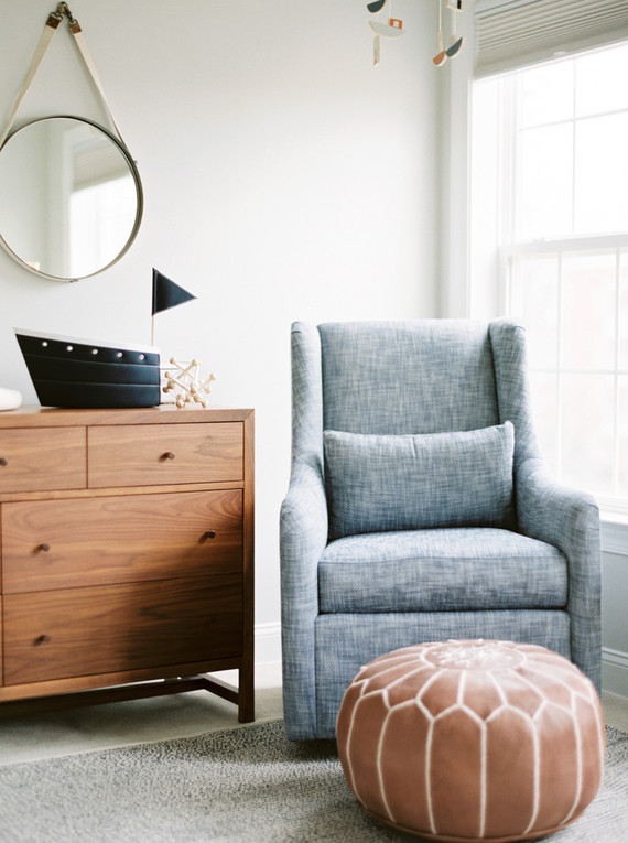 Classic modern boy's nursery and newborn photos in Virginia