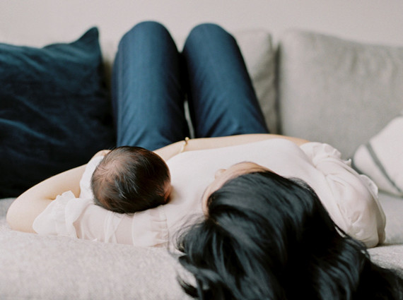 Classic modern boy's nursery and newborn photos in Virginia