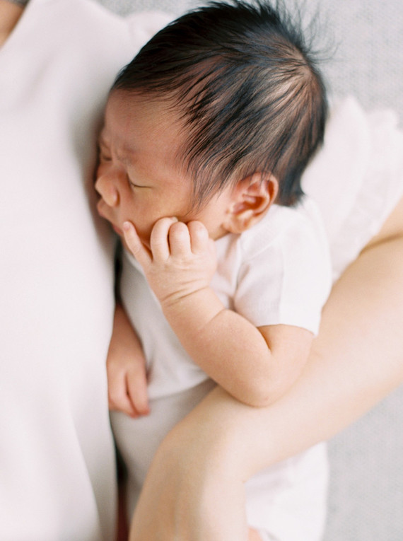 Classic modern boy's nursery and newborn photos in Virginia