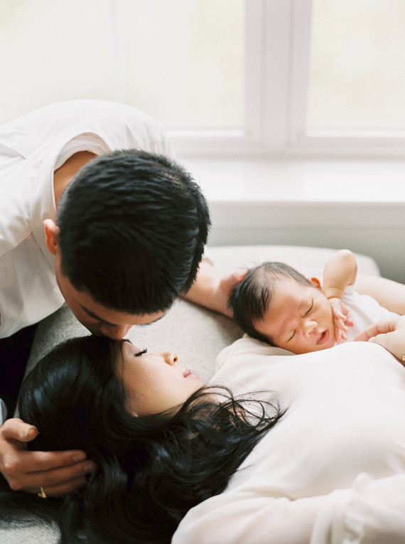 Classic modern boy's nursery and newborn photos in Virginia