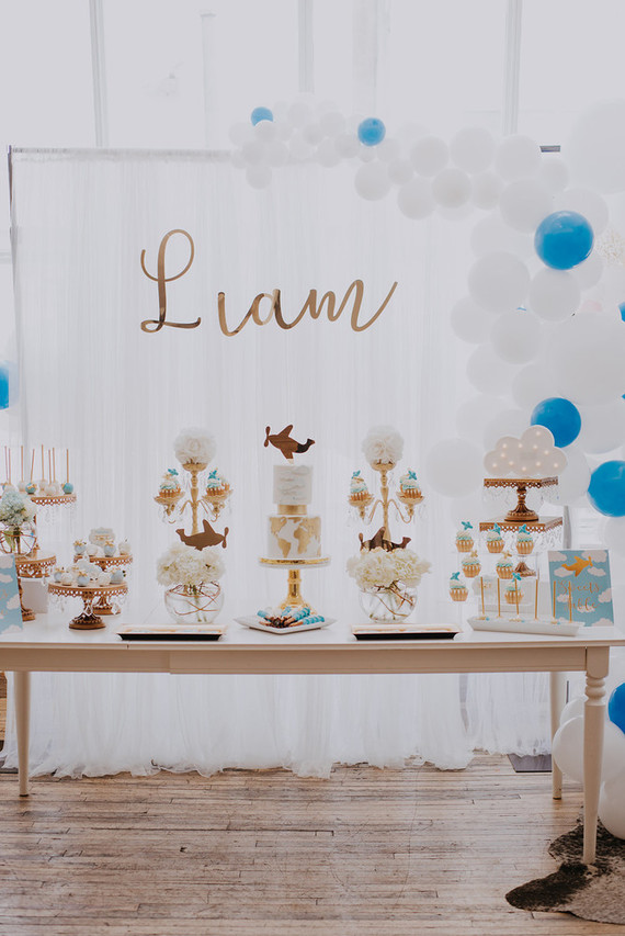 Airplane themed baby shower