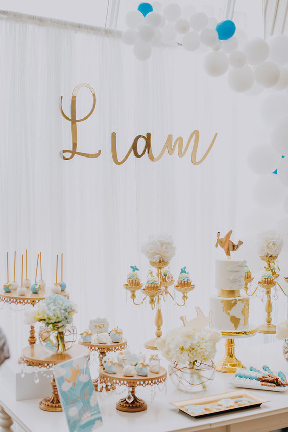 Airplane themed baby shower