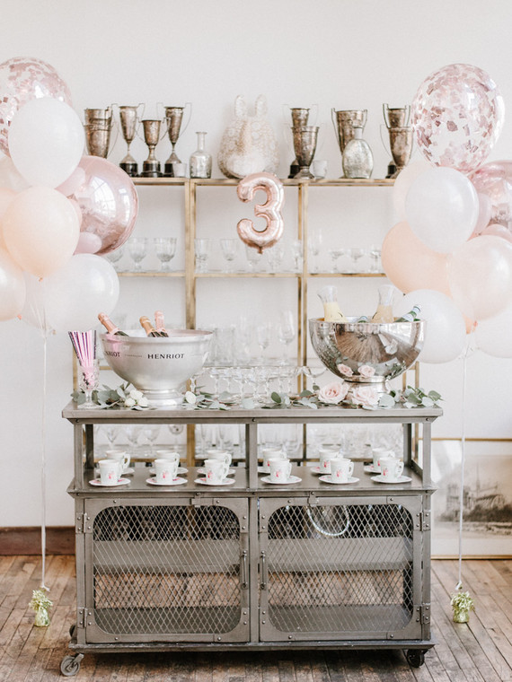 Luxe Parisian tea party 3rd birthday Inspiration