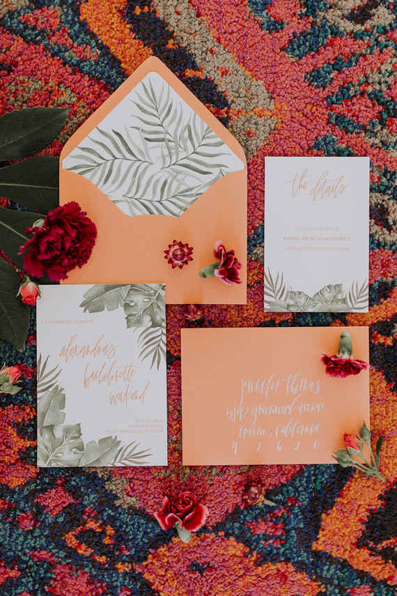 Tropical bachelorette party ideas in Palm Springs