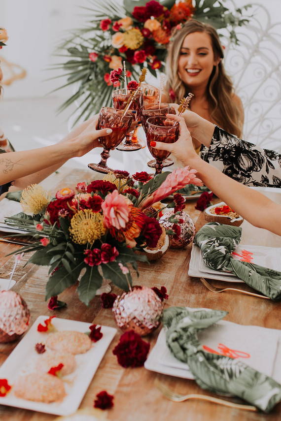 Tropical bachelorette party ideas in Palm Springs