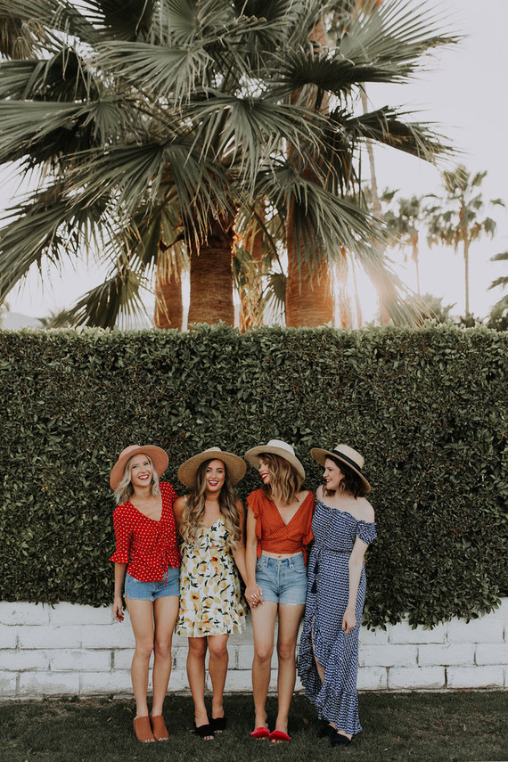Tropical bachelorette party ideas in Palm Springs Inspiration
