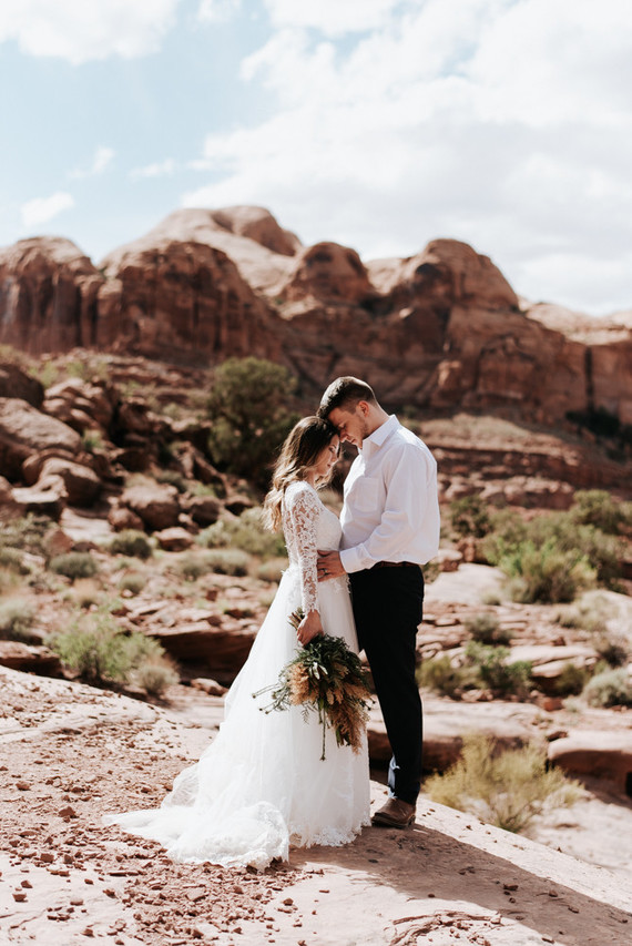 adventurous desert elopement in Moab, Utah