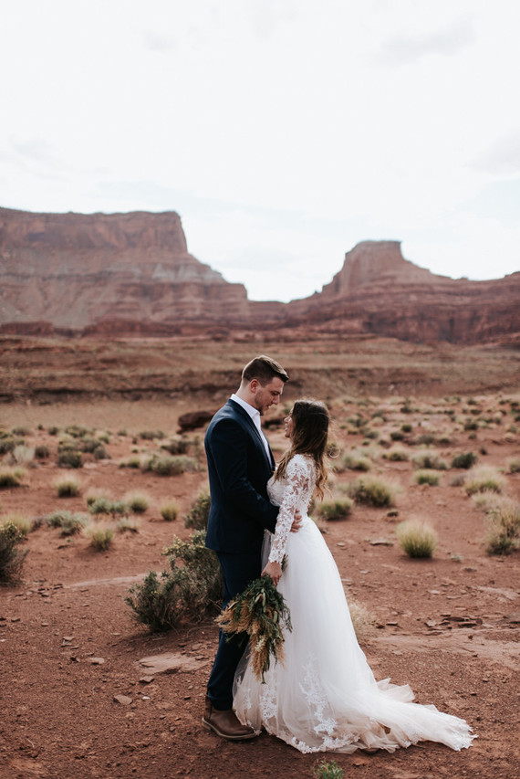 adventurous desert elopement in Moab, Utah