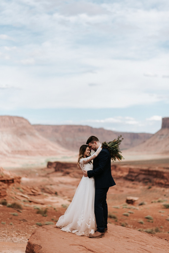 adventurous desert elopement in Moab, Utah