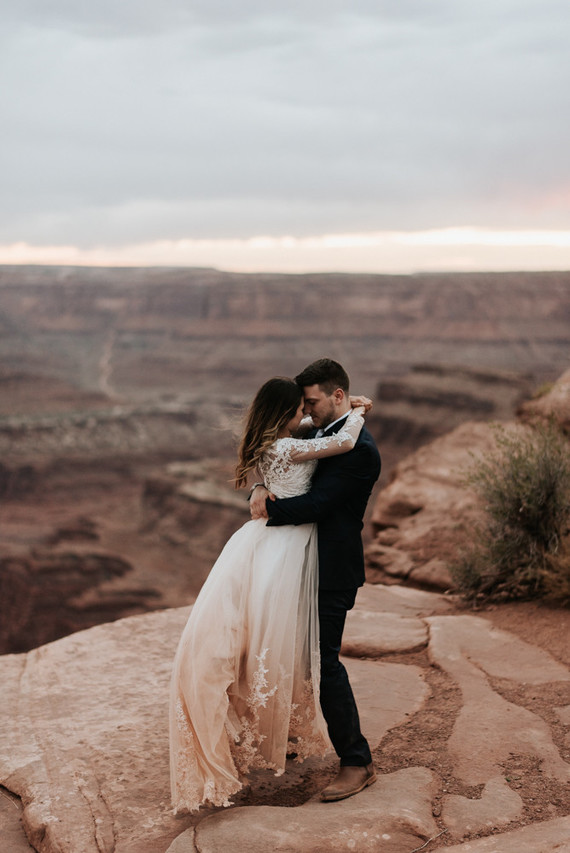 adventurous desert elopement in Moab, Utah