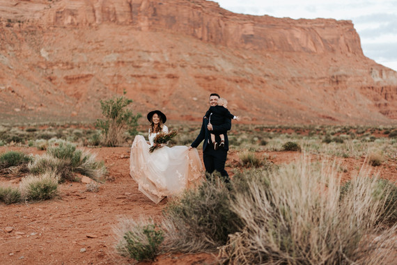 adventurous desert elopement in Moab, Utah