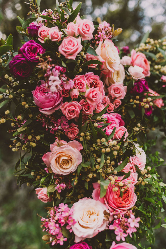 Modern indie nautical inspired elopement with pops of pink