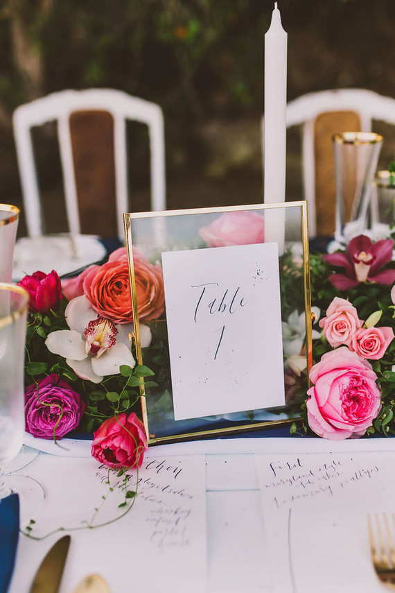 Modern indie nautical inspired elopement with pops of pink