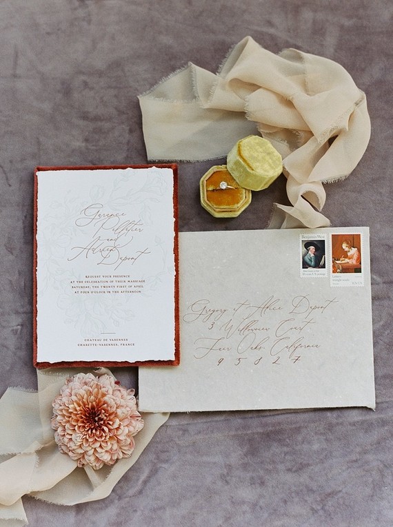 Moody romantic burgundy wedding ideas in France