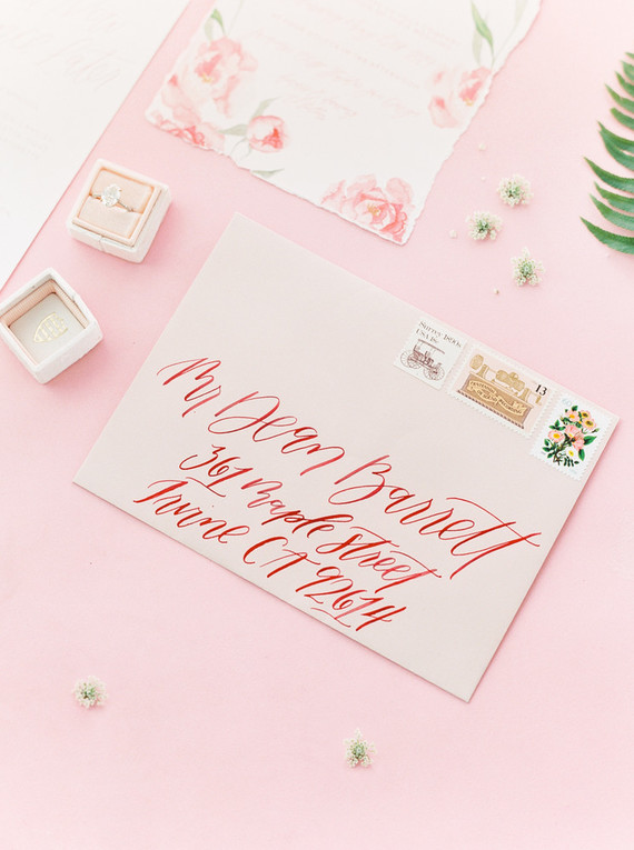 Modern feminine ALL PINK bridal editorial on 100 Layer Cake Inspiration